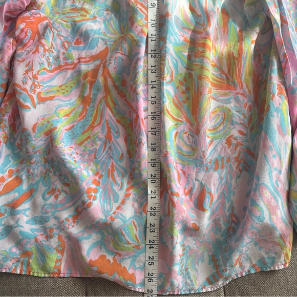 Lilly Pulitzer Elsa Top in Scuba to Cuba XLarge  Silk - Picture 6 of 6